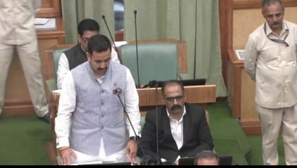 PWD Minister Vikramaditya Singh in Vidhan sabha