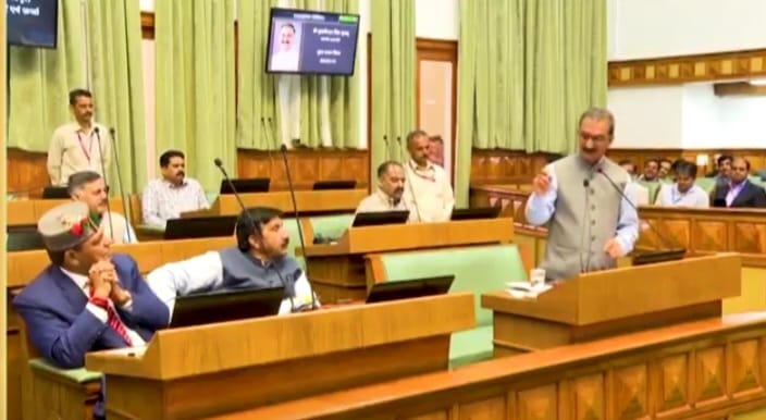 HP Cm speaking in the Vidhan Sabha 