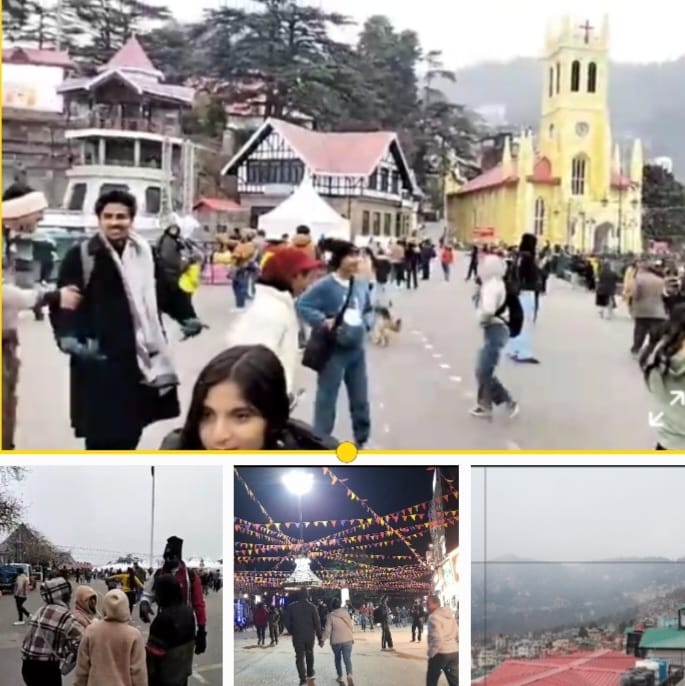 Tourists Go Crazy as Shimla White Carnival and Christmas Dream on the Horizon!