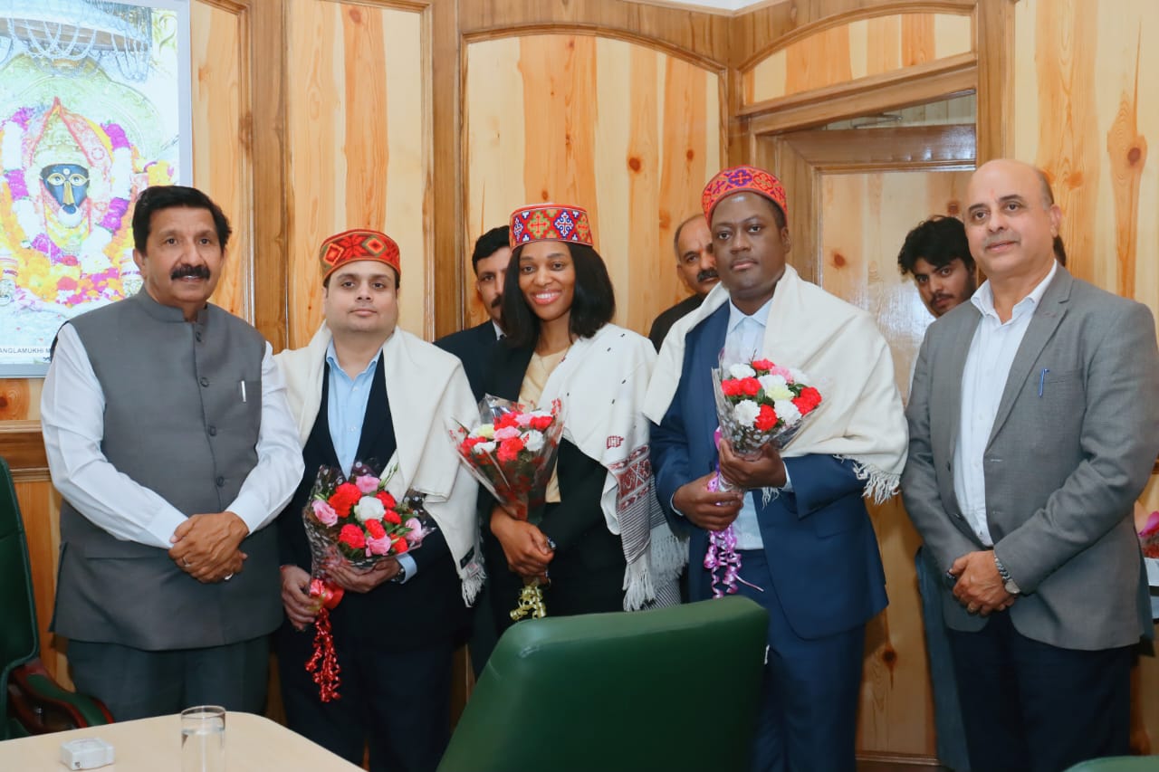 HP Dy CM, Mukesh  with NDB Shanghai team in Shimla 