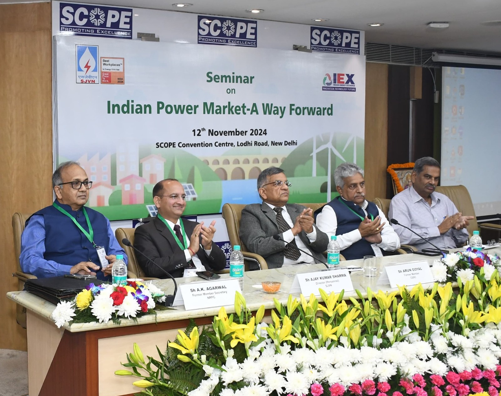 SJVN's seminar on Power markets in New Delhi on  November 12, 2024