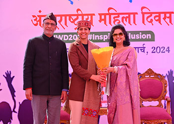 CMDSJVN Geeta with Phogat in Shimla on Friday