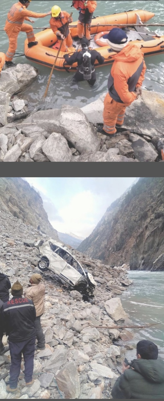 Innova accident site in Kinnaur 