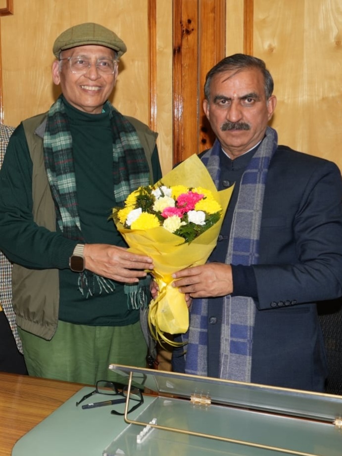 Abhishek Manu Singhvi in Shimla with HP CM Sukhu 