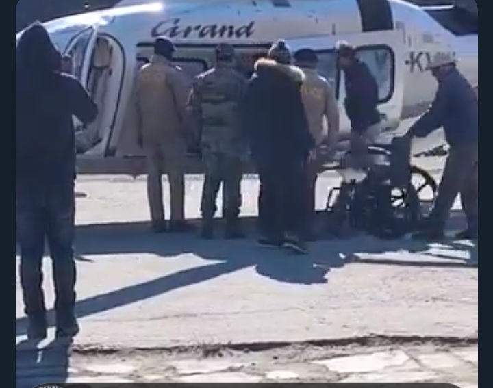 Patients being airlifted from Lahaul Valley to Kullu 