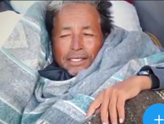 Sonam Wangchuk Sinks into Weakness due to his fast in Leh 