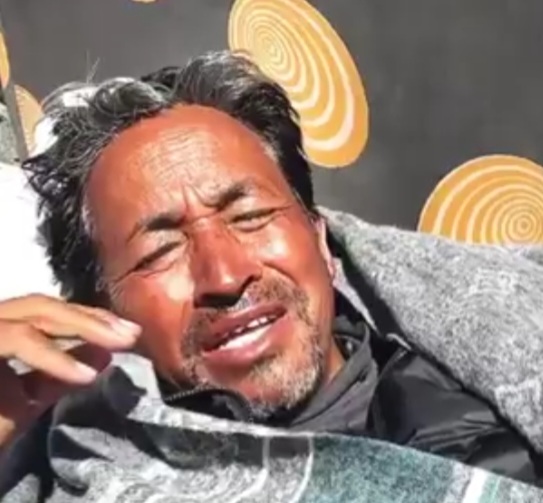 Ladakhi Sonam onFast unto death inLeh