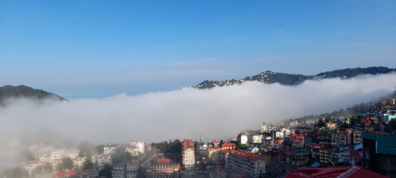 View of Shimla in monsoons 