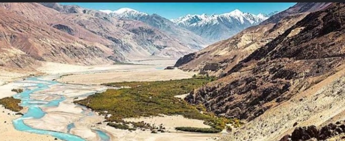 Shyok River in Ladakh 
