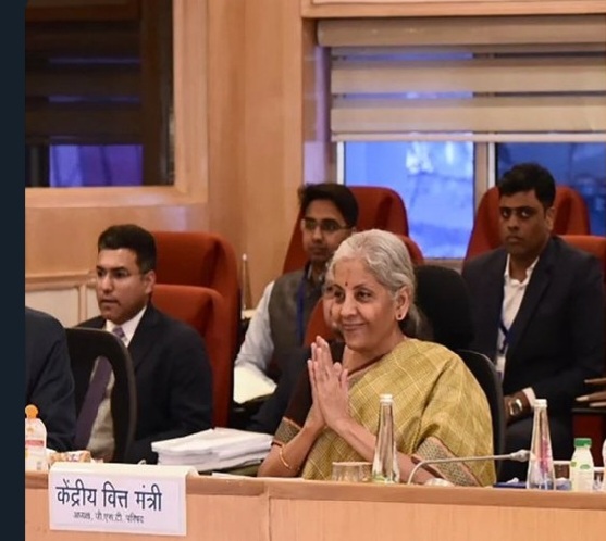 Nirmala Sitharaman at GST Council meeting in New Delhi 