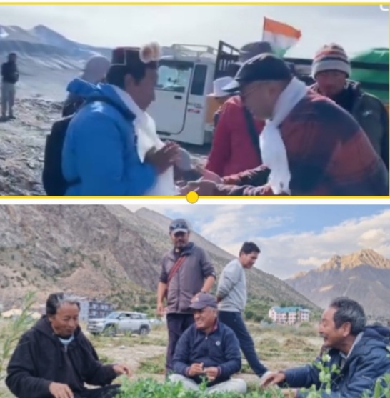 Sonam Wangchuk and Ajey SLS members in Lahaul-Spiti 