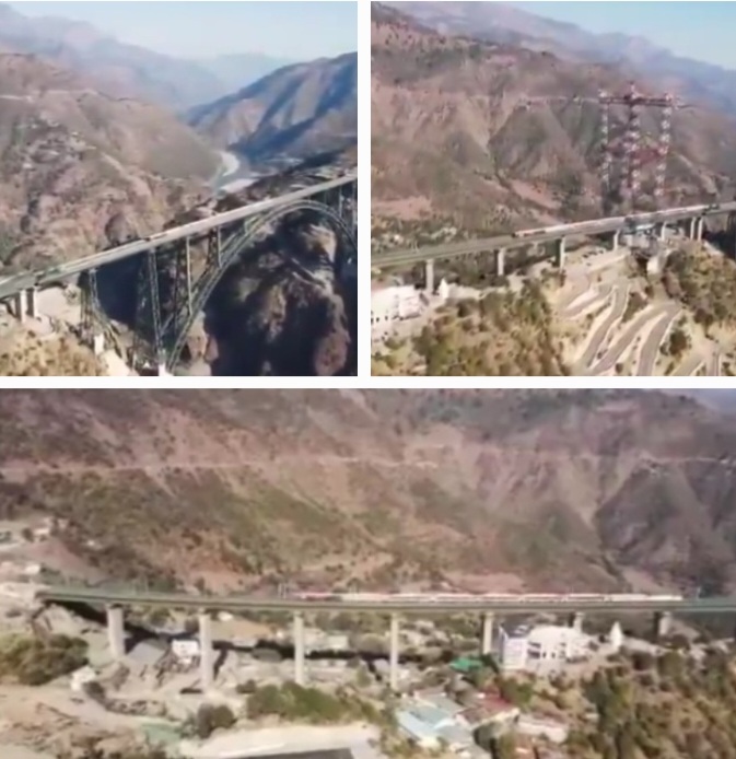 110KMPH Test Run On Chenab Bridge, a Historic Leap for Jammu-Srinagar Rail Line 