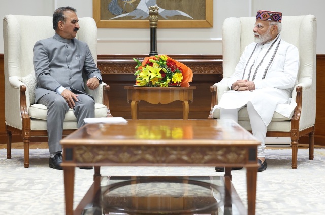 PM MODI with CM Sukhu in Delhi 