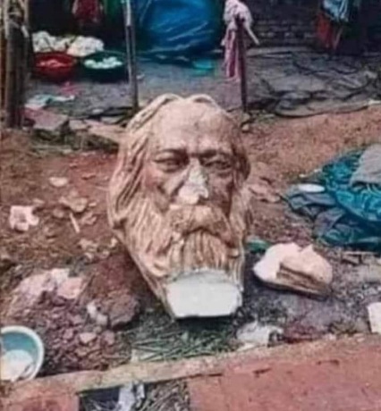 Tagore statue destroyed in Bangladesh 