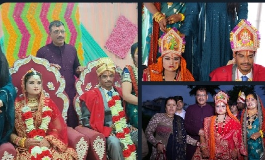 Pithoragarh Police with their Bride and groom 