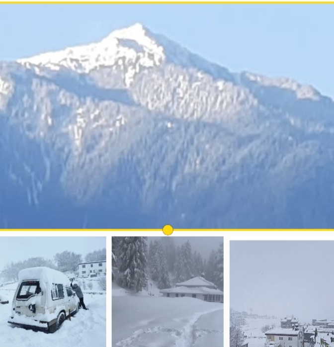 Churdhar Gets  in 3 Ft Snow, Khadrala is White with  20 cm Fresh Cover!