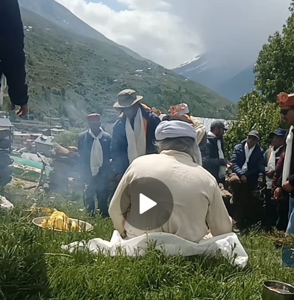 Shaman of Raja Ghepan in Orcales Session in Lahaul-Spiti 