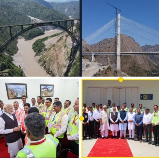 Railway Bridge over Chenab River in Jammu and Kashmir opened 