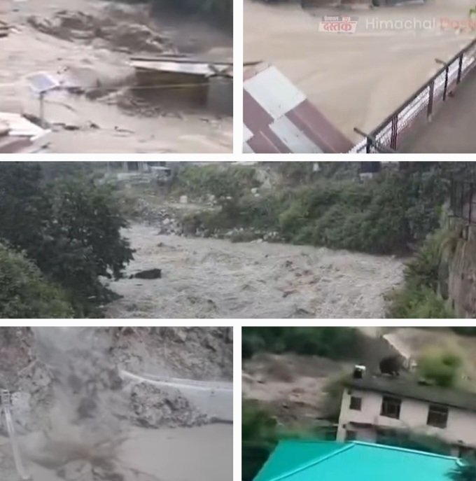 Satluj river in flood 