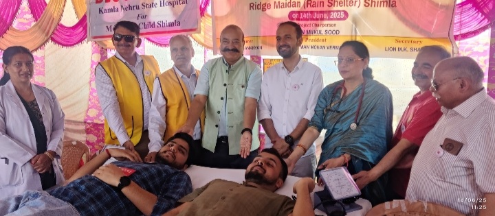 Lions Club Shimla Marks World Blood Donor Day at The Ridge In Shimla 