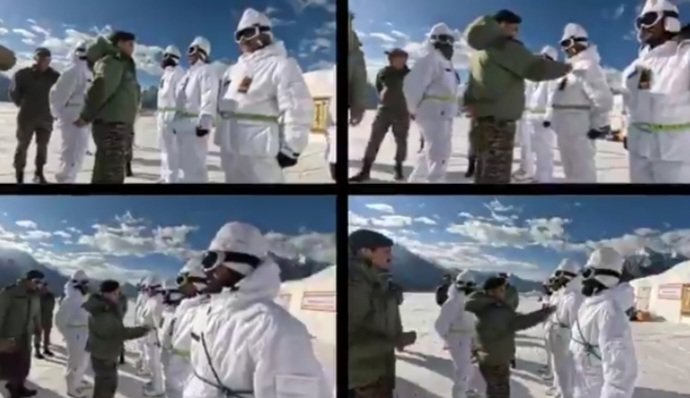 GenDiwediWithSoldiersAtSiachenGlaciers