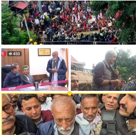 Apple Farmers Stir in Shimla and CM Holding talks with farmers on Shimla 