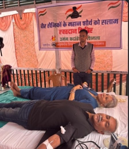 Umang Foundation blood donation camp in Shimla 