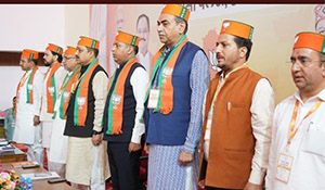 BJP leaders in Hamirpur at executive body meet on June 7