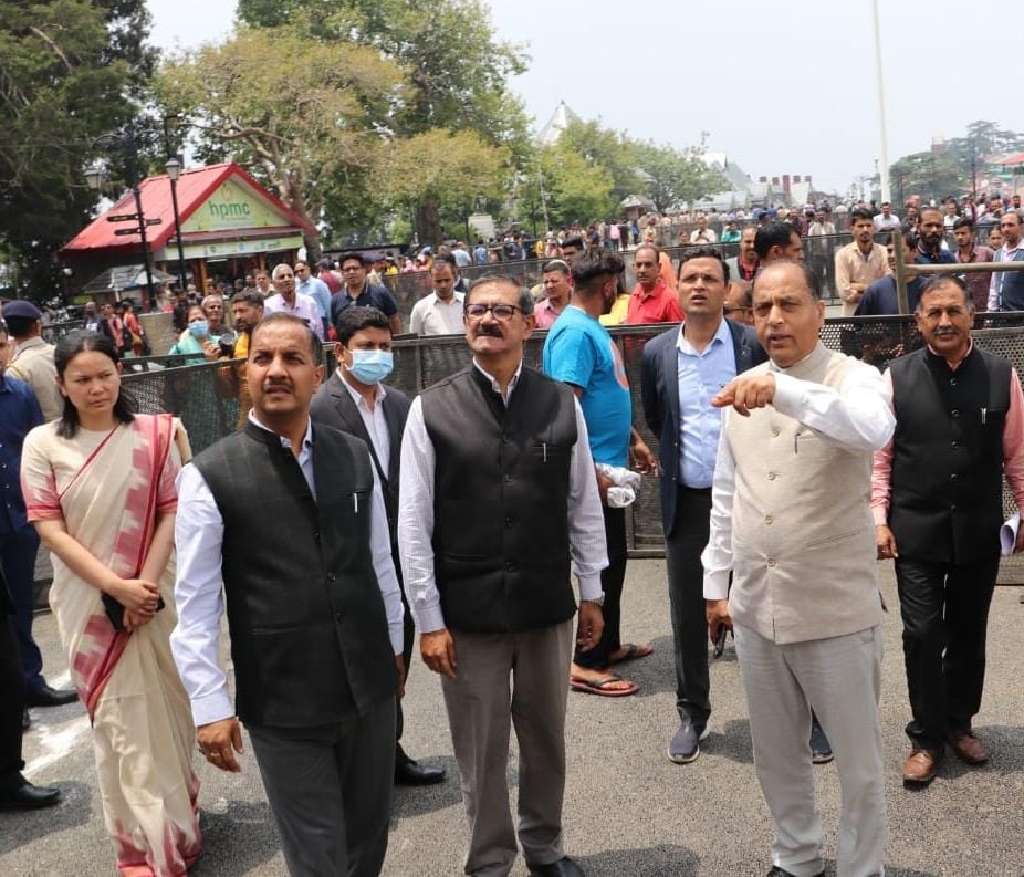 CM inspecting The Ridge, Shimla  for PM Visit on May 21