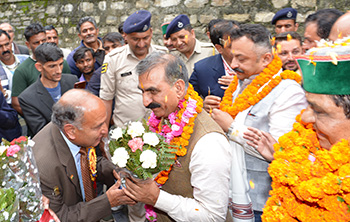 CM Sukhu in Rohru in Shimla district 