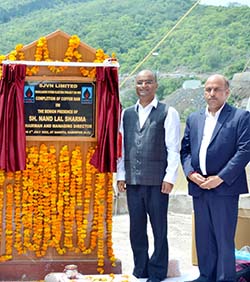 CMD SJVN Inaugurates coffer Dam in Hamirpur 