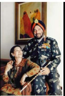 Gen JJ Singh with his wife Anupama Singh 