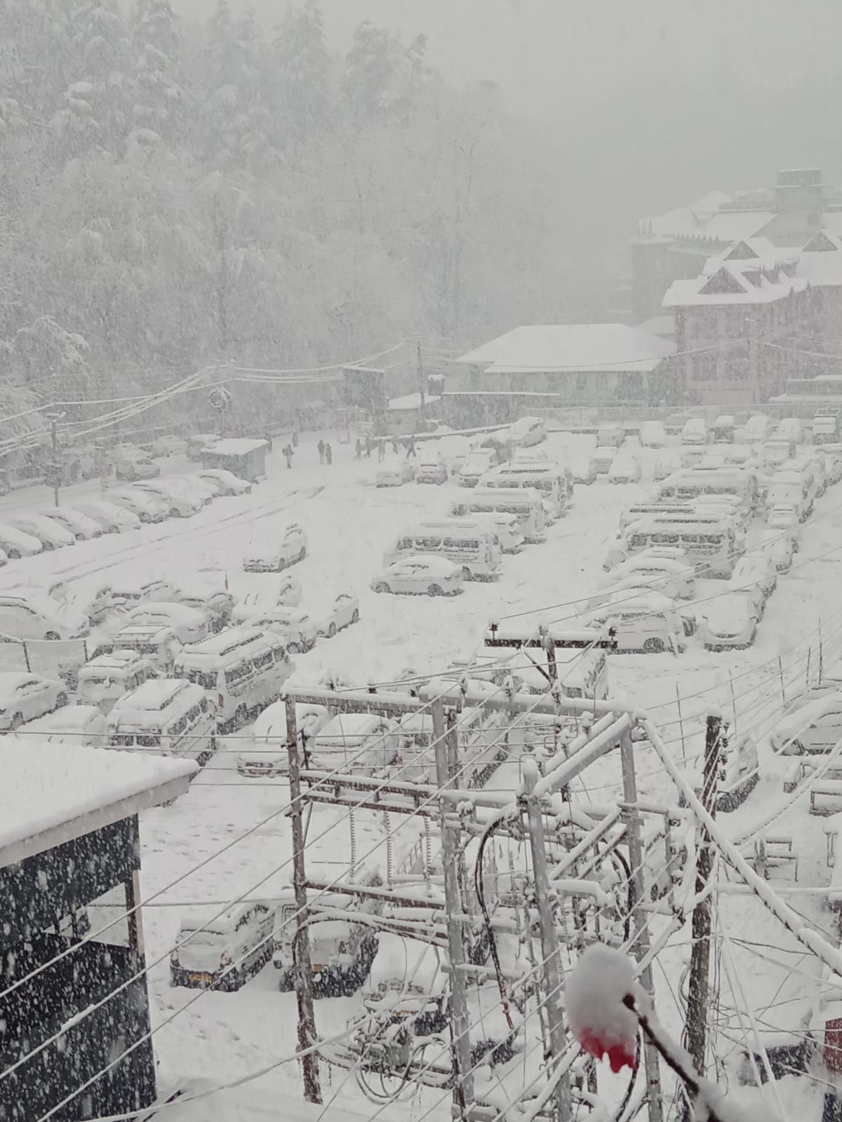 View of Taxi stand Manali in Himachal 