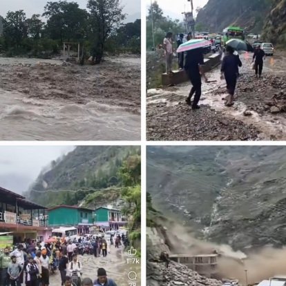 ImagesofFloodsInHimachalJuly82026