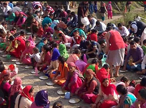 Women enjoy Kangri Dham in Kangra Himachal Pradesh 