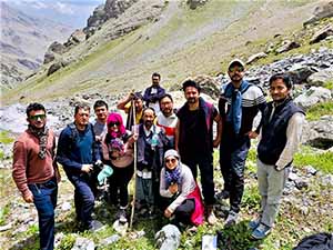 HFRI scientists at Sapi pasture of Kargil in Ladakh UP 