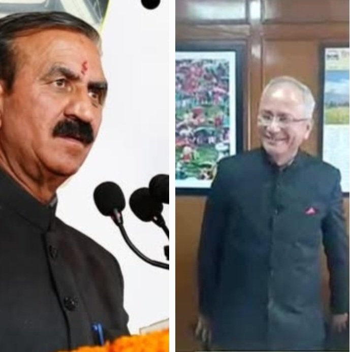 CM Sukhu and Anil Khachi in Shimla 