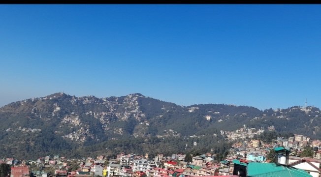 Shimla city as viewed from Kagnadhar 