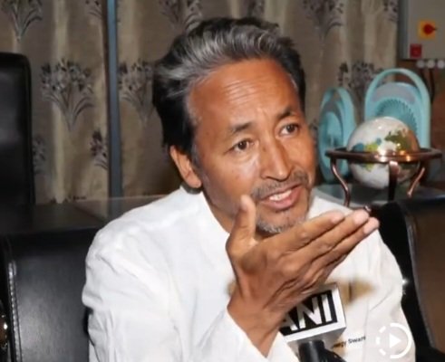 Sonam Wangchuk talking to ANI IN LEH 