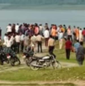 Locals gather at Gobind Sagar to recue seven youth 