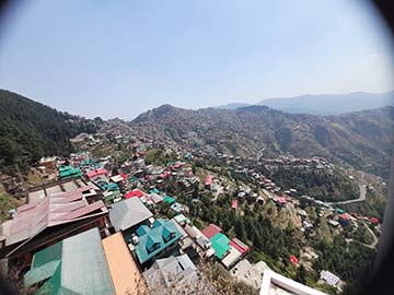 Tin-roofed Sanjauli town in Shimla 