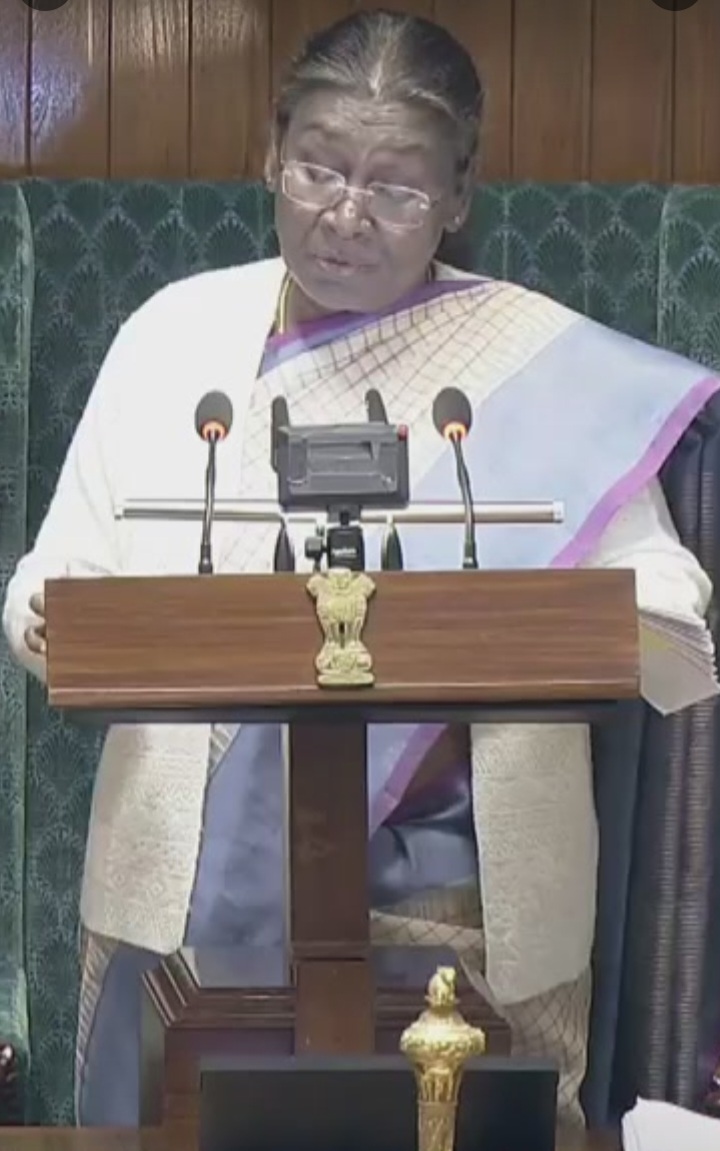 President of India Murmu Adressing  Both Houses of Parliament 