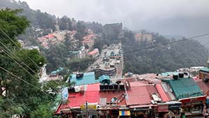 Shimla city and HP High Court  in the background 