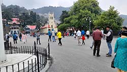 View of Shimla's The Mall Road from Scandal Point  pic  by kuldeep chauhan 