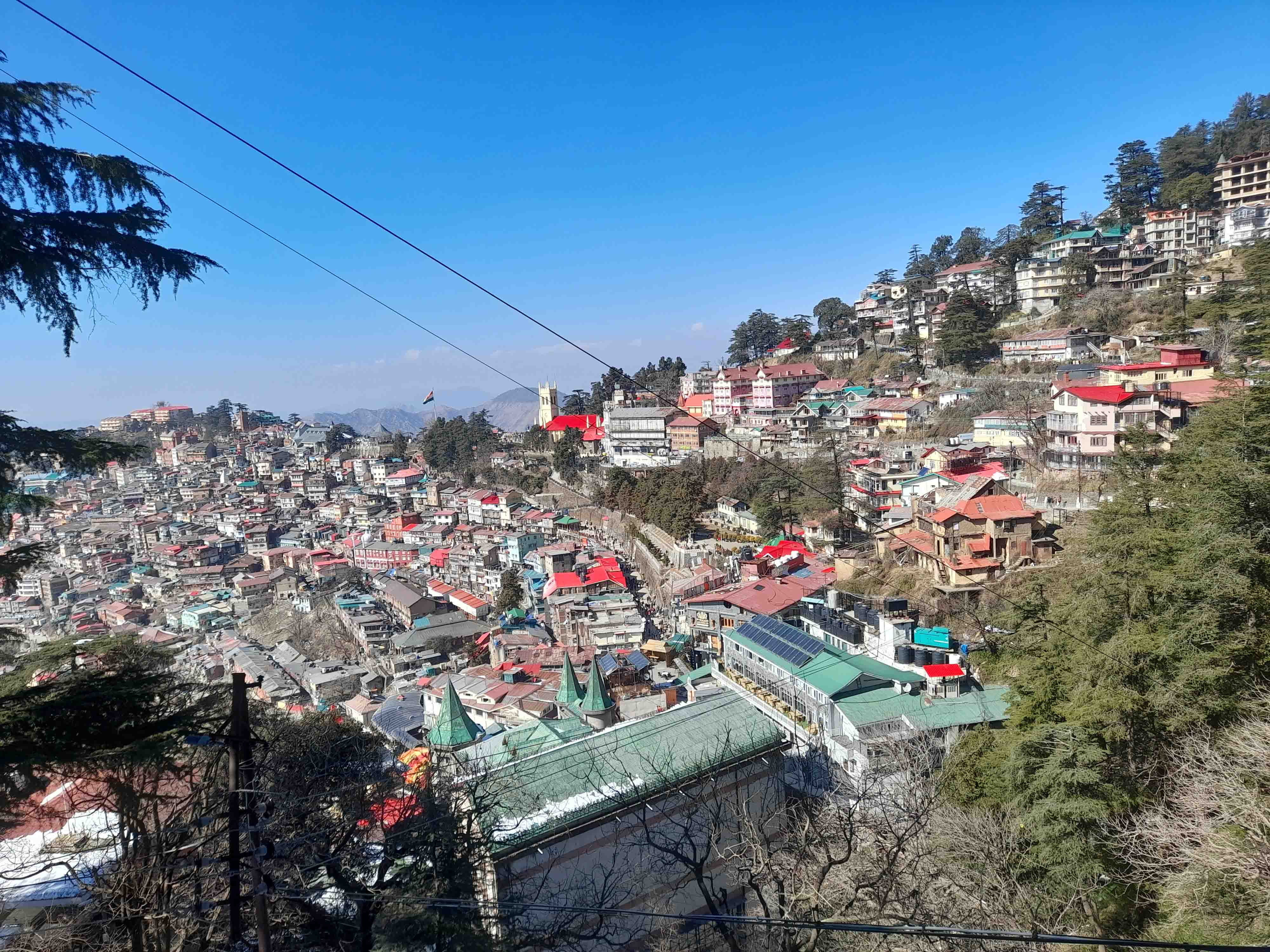 View of Shimla tin-roofed houses 