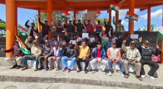 ExServicemenProtestPithoragarh