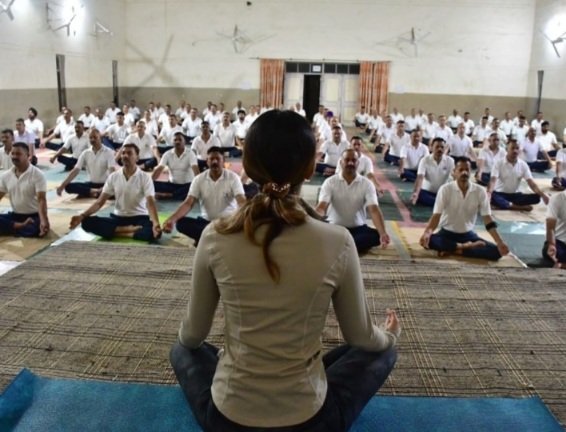 YogaSessionAtHPPoliceHeadquatersShimla